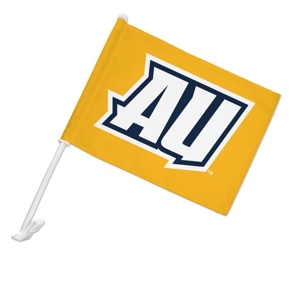 Averett University Secondary Logo Car Truck Flag with Window Clip On Pole Holder - Left Driver Side
