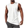GOKKILRW Beach Tank Tops for Men Quick Dry Workout Gym Muscle Shirts Athletic Bodybuilding Fitness Sleeveless Tee Shirts(White,XX-Large) view 1