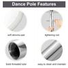 45mm Professional Dance Pole, Spinning or Static Dancing Pole Set Kit Height Adjustable and Removable for Fitness Exercise Dance Home Pub Party Gym view 4