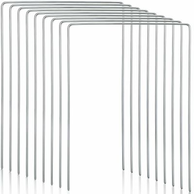Deekin Set of 9 Croquet Wickets Replacement for Croquet Metal Hoops with Galvanized and Plastic Coating for Family Lawn Backyard Outdoor Game(Square)