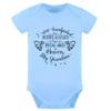 Hand Picked for Mommy and Daddy by My Grandma in Heaven Infant Toddler Rompers Baby Short Sleeve Bodysuit D-Blue view 1