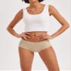 INNERSY Women's Seamless No Show Hipster Panties Invisible Light Underwear 3-Pack(Black/Nude,Medium) view 2