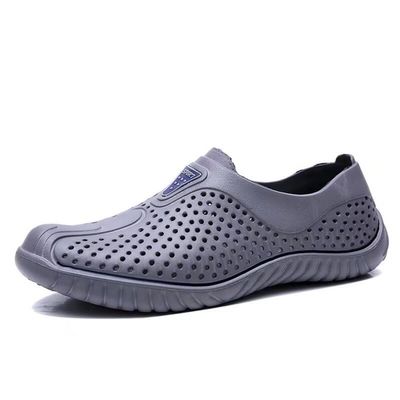 Zonkacen Male Anti Slip Fashion Closed Toe Comfortable Solid Beach Sandals for Spring Autumn Athletic Walking School Travel Hiking Trekking Aqua Sport Family Gray 9.5 Men