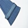 JEsilunmaMY Women's Mid-Waist Button Flared Jeans Retro Skinny Comfortable Bell Bottom Jeans Pocket Wash Flare Jean Trouser (Dark Blue,X-Small) view 4