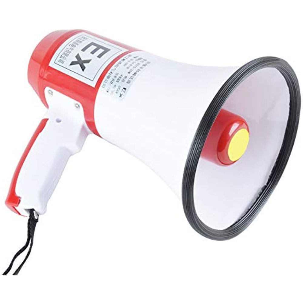 Megaphone, Portable Rechargeable Explosion-Proof, Rechargeable 20 Watt Loud Megaphone with Siren Bullhorn Speaker Outdoor Portable Amplifier for Indoor/Outdoor Sporting Events and Crowd Control