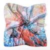 100% Pure Mulberry Silk Square Scarf 35''x35- Hand Rolling Edge Silk Twill Scarf Hair Scarves Night Sleeping (Style-44) view 3