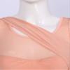 ACSUSS Women's Lyrical Dance Dress Illusion V-Neck Chiffon Asymmetric Skirted Leotard Modern Contemporary Dresses Pink XX-Large view 4