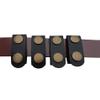 4PCS leather Heavy Duty Belt Keeper Double Snaps Tactical Belt Buckle for 2inch Wide Outdoor Sports Belt Fixing (Black) view 4