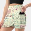 DENFY Women's Tennis Skirt Religious Pattern Golf Skorts Skirts with Shorts Pockets Workout Sports view 2