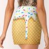 Ice Cream Cone Women's Tennis Skirt Golf Skorts Skirts Athletic Skirts with Shorts Pockets view 4