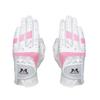 MAZEL Kids Golf Gloves for Youth Toddler Boys Girls, Right & Left Hand (1 Pair) Mircofiber Breathable Junior Golf Gloves, White Red Pink Blue Black Stars Color,Age 3-8 (Black Stars-Pink, L(Age 7-8)) view 1