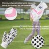 MAZEL Kids Golf Gloves for Youth Toddler Boys Girls, Right & Left Hand (1 Pair) Mircofiber Breathable Junior Golf Gloves, White Red Pink Blue Black Stars Color,Age 3-8 (Black Stars-Pink, L(Age 7-8)) view 2