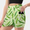 DENFY Green Peas Women's Tennis Skirt Golf Skorts Skirts Athletic Skirts with Shorts Pockets view 2