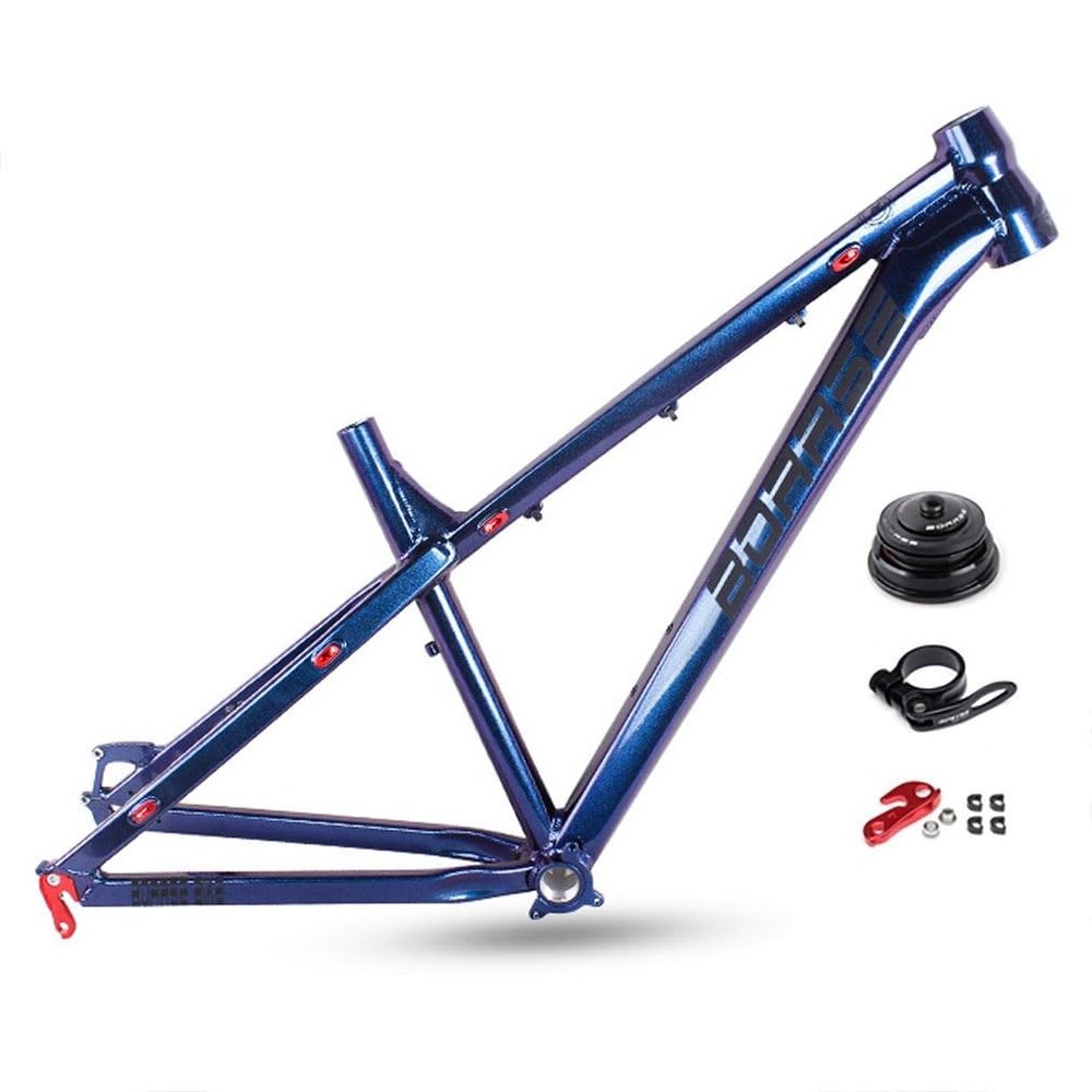 26er 27.5er Mountain Bike Frame Hardtail DH/XC/AM MTB Frame 17'' Disc Brake Aluminum Alloy Frame QR 135mm(Discoloration,26x17'')
