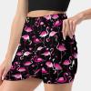 DENFY Pink Flamingos Women's Tennis Skirt Golf Skorts Skirts Athletic Skirts with Shorts Pockets view 2