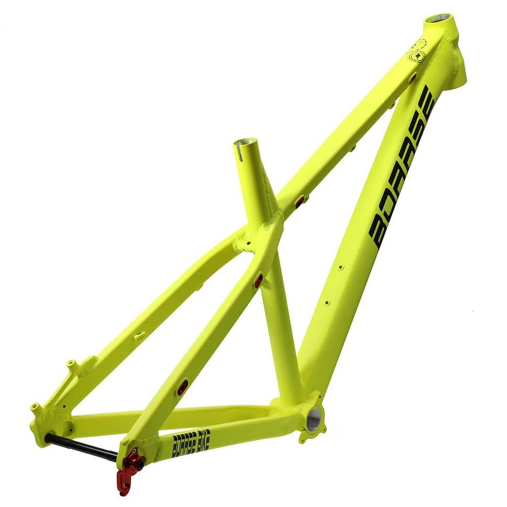 HIMALO 26er 27.5er Bike Frame 17'' Hardtail Mountain Bike Frame DH/XC/AM Aluminum Alloy Rigid Frame Disc Brake QR 135mm (Color : Yellow, Size : 27.5 * 17'')