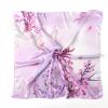 100% Pure Mulberry Silk Scarf 35" Large Square Lightweight Headscarf Womens Hair Wraps-With Gift Packed (Style-42) view 3