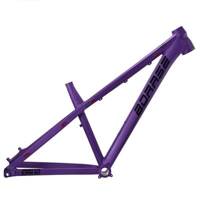 HIMALO 26er 27.5er Bike Frame 17'' Hardtail Mountain Bike Frame DH/XC/AM Aluminum Alloy Rigid Frame Disc Brake QR 135mm (Color : Purple, Size : 26x17'')