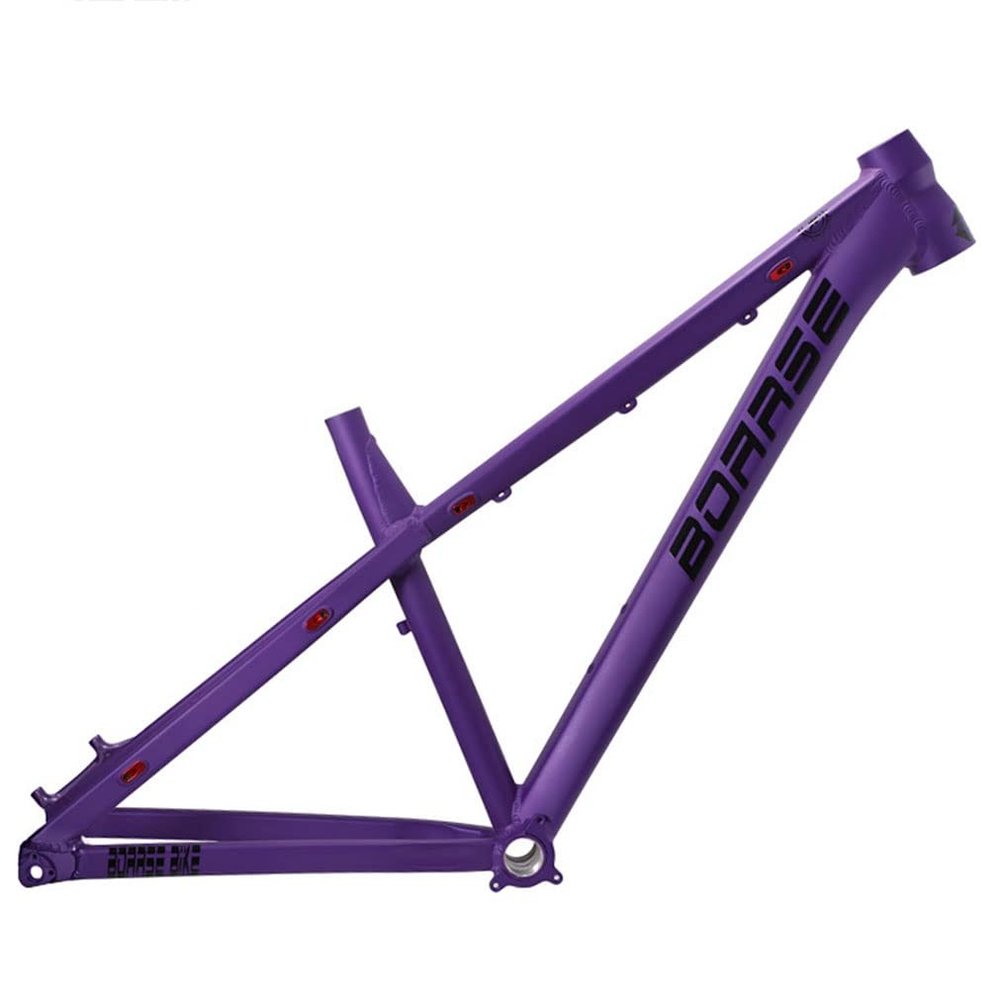 HIMALO 26er 27.5er Bike Frame 17'' Hardtail Mountain Bike Frame DH/XC/AM Aluminum Alloy Rigid Frame Disc Brake QR 135mm (Color : Purple, Size : 26x17'')