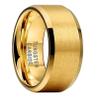 CROWNAL 7mm Gold Tungsten Carbide Rings for Men Women Wedding Bands Beveled Polished Edges Matte Finish Comfort Fit (Gold 7mm,10.5) view 1