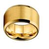 CROWNAL 7mm Gold Tungsten Carbide Rings for Men Women Wedding Bands Beveled Polished Edges Matte Finish Comfort Fit (Gold 7mm,10.5) view 2