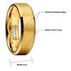 CROWNAL 7mm Gold Tungsten Carbide Rings for Men Women Wedding Bands Beveled Polished Edges Matte Finish Comfort Fit (Gold 7mm,10.5) view 3