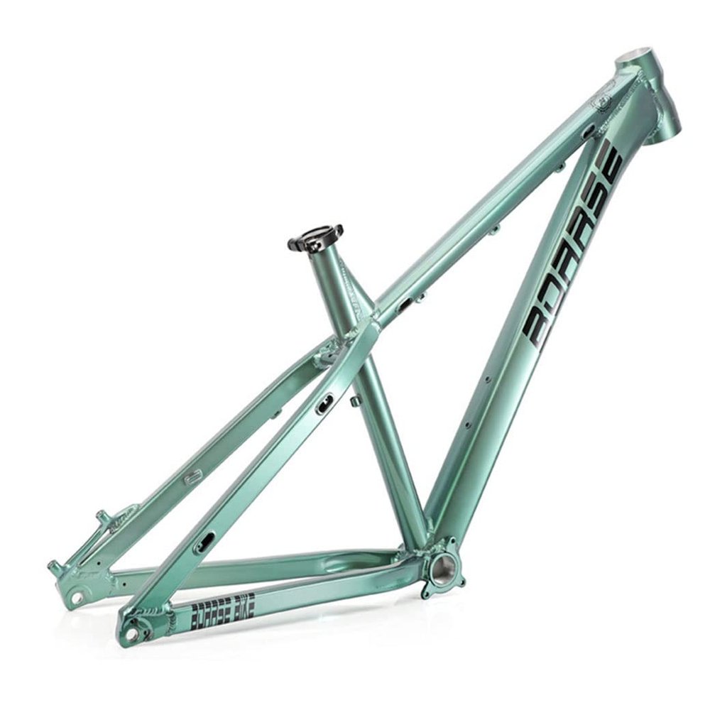 HIMALO 26er 27.5er Bike Frame 17'' Hardtail Mountain Bike Frame DH/XC/AM Aluminum Alloy Rigid Frame Disc Brake QR 135mm (Color : Cyan, Size : 26x17'')