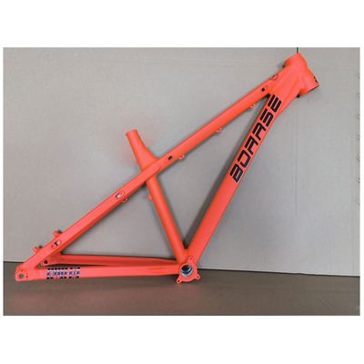 HIMALO 26er 27.5er Bike Frame 17'' Hardtail Mountain Bike Frame DH/XC/AM Aluminum Alloy Rigid Frame Disc Brake QR 135mm (Color : Orange, Size : 26x17'')