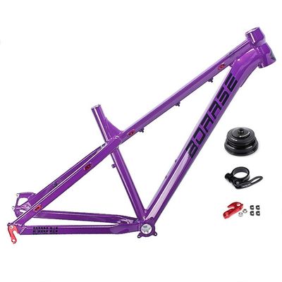 26er 27.5er Mountain Bike Frame Hardtail DH/XC/AM MTB Frame 17'' Disc Brake Aluminum Alloy Frame QR 135mm(Purple,26x17'')