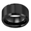 CROWNAL 7mm Black Tungsten Carbide Rings for Men Women Wedding Bands Beveled Polished Edges Matte Finish Comfort Fit (Black 7mm,9) view 2