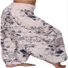 Women's Casual Floral Print Slacks Vintage Elastic Waist Pocket Wide Leg Pants Summer Beach Loose Lounge Trousers (Light Pink,4X-Large) view 2