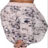 Women's Casual Floral Print Slacks Vintage Elastic Waist Pocket Wide Leg Pants Summer Beach Loose Lounge Trousers (Light Pink,4X-Large) view 3