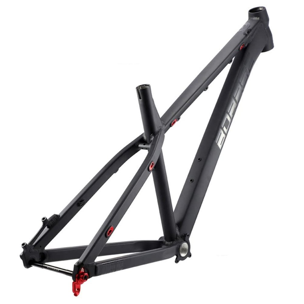 HIMALO 26er 27.5er Bike Frame 17'' Hardtail Mountain Bike Frame DH/XC/AM Aluminum Alloy Rigid Frame Disc Brake QR 135mm (Color : Black, Size : 27.5 * 17'')