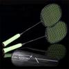 2Pcs 6U 72g Ultralight G4 T700 100% Full Carbon Fiber 22-30Lbs Strung Professional Badminton Racket with Bag (2pcs Green) view 1