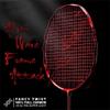 2Pcs V5 5U 75g Wave Break Wind 100% Full Carbon Fiber Strung Offensive Defense Badminton Racket with Free Bag String (2Pcs Black-Red) view 2