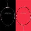 2Pcs V5 5U 75g Wave Break Wind 100% Full Carbon Fiber Strung Offensive Defense Badminton Racket with Free Bag String (2Pcs Black-Red) view 3