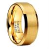 CROWNAL 5mm Gold Tungsten Carbide Rings for Men Women Wedding Bands Beveled Polished Edges Matte Finish Comfort Fit (Gold 5mm,10.5) view 1