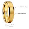 CROWNAL 5mm Gold Tungsten Carbide Rings for Men Women Wedding Bands Beveled Polished Edges Matte Finish Comfort Fit (Gold 5mm,10.5) view 3