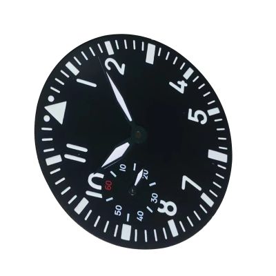 MOUDOAUER Green Luminous Black Watch Dial + Hands for ETA 6497 Watch Movement Accessories Watch Accessory Watch Accessory