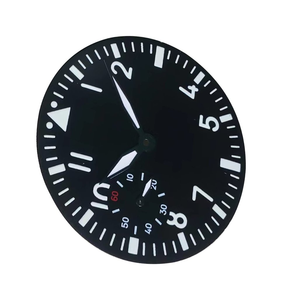 MOUDOAUER Green Luminous Black Watch Dial + Hands for ETA 6497 Watch Movement Accessories Watch Accessory Watch Accessory