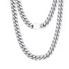 12mm Miami Cuban Link Chain for Men Women 316L Stainless Steel Man Hiphop Silver Color Choker Necklace 16/18/20/22/24/26 Inches (width 9mm 18 inches) view 1