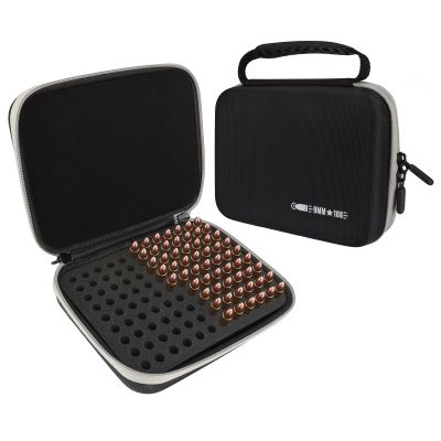Meetikar 108 Round 9MM Ammo Storage Case, Ammo Box Compatible with 9mm Luger, 9mm Parabllum, 9mm Makaro, 380 ACP .32 ACP .45 ACP, 30 Luger, 32 S&W, 40 S&W, Bullets Storage Box for 9MM(Grey)