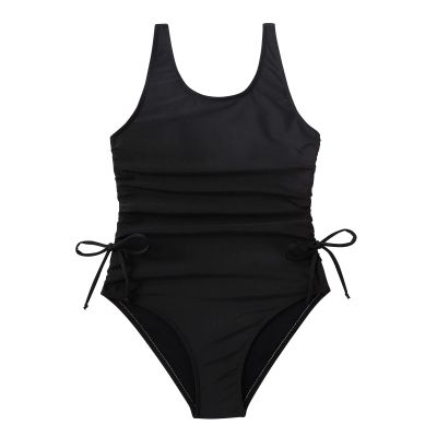Summer Toddler Girls Solid 1 Piece Swimwear Beach Onesie Swimsuit Bikini Bikini for Girls (Black, 7-8 Years)
