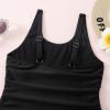 Summer Toddler Girls Solid 1 Piece Swimwear Beach Onesie Swimsuit Bikini Bikini for Girls (Black, 7-8 Years) view 2