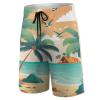 YNEE Hawaii Morning Boys Teens Swim Trunks Quick Dry Surfing Board Shorts Drawstring Hawaii Morning view 2