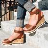 Ladmiple Summer Sandals Wide Espadrille Wedge Sandals for Women Comfortable Strappy Platform Sandals Casual Summer Shoes view 2