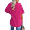 Women's Short Sleeve Round Neck Tee Top Solid Oversized T-Shirt Basic Loose Casual Dropped Sleeve Summer Tops view 2