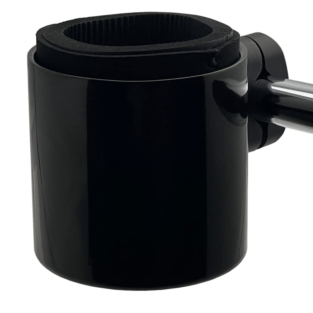 Kroozie Stealth Bike Cup Holder - Gloss Black - The Ultimate Handlebar Accessory for Your Ride - Fits All Bikes, E-Bikes, Scooters & Keeps Your Cups Beverage Secure