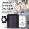 Kroozie Stealth Bike Cup Holder - Gloss Black - The Ultimate Handlebar Accessory for Your Ride - Fits All Bikes, E-Bikes, Scooters & Keeps Your Cups Beverage Secure view 2