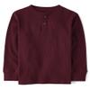 The Children's Place,Long Sleeve Thermal Henley Shirt,Redwood,Small (5/6)